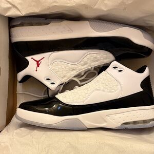 NEW Jordan Men's Black, White, and Red Sneakers (size 11, men’s)